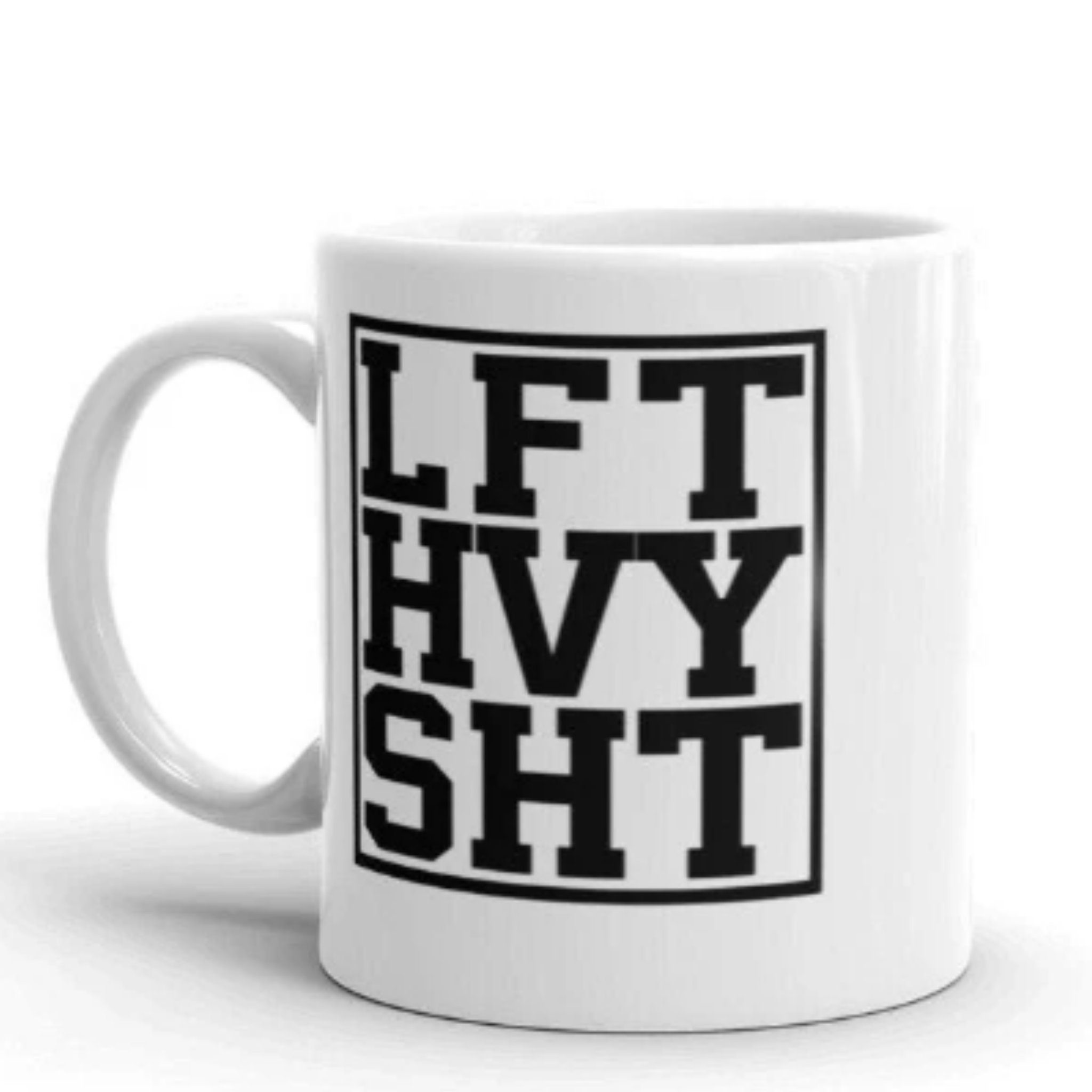 Workout Mug - Gym Mug - Eat. Sleep. Lift. Repeat. - Gym Coffee Mug White  11oz