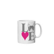 cat love logo , Cat coffee mug