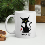 Murderous Black Cat with Knife, cat lover Gifts