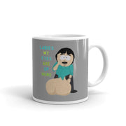 southpark randy marsh mug - ladies my eyes are up  here