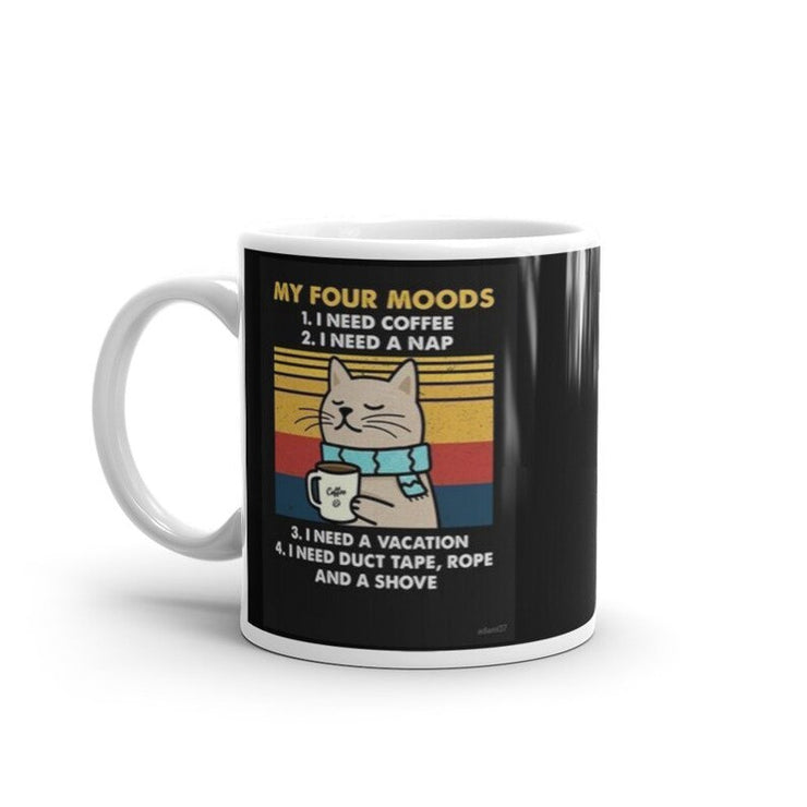 my four moods cat moods  coffee mug,11oz mug