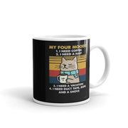 my four moods cat moods  coffee mug,11oz mug