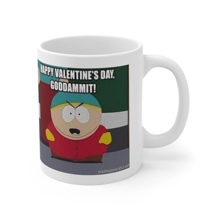 eric cartman happy valentines god damm it,southpark mug gift