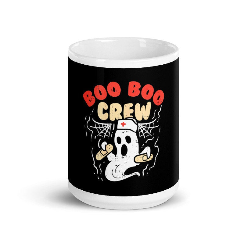 Boo Boo Crew mug  ,Halloween Nurse mug , Boo Crew mug , Pediatric Nurse mug , Funny Nurse mug , ghost nurse ,Nurse Gift, School Nurse mug