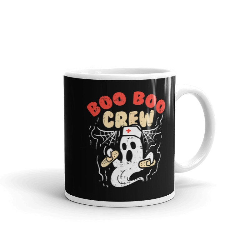 Boo Boo Crew mug  ,Halloween Nurse mug , Boo Crew mug , Pediatric Nurse mug , Funny Nurse mug , ghost nurse ,Nurse Gift, School Nurse mug