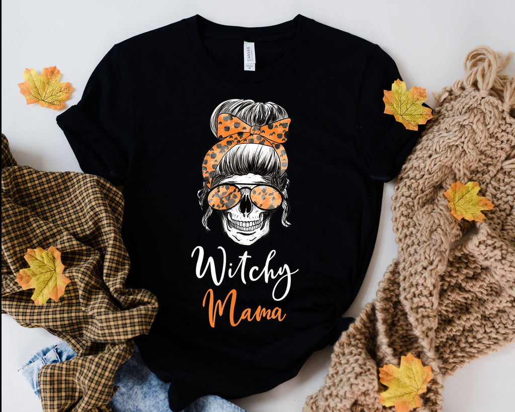 Witchy Mama Shirt,witcy babe  Shirt, Halloween Shirt, Fall T-Shirt,Halloween T Shirt, Women Halloween Shirt, Witch Shirts, Halloween Mom Tee