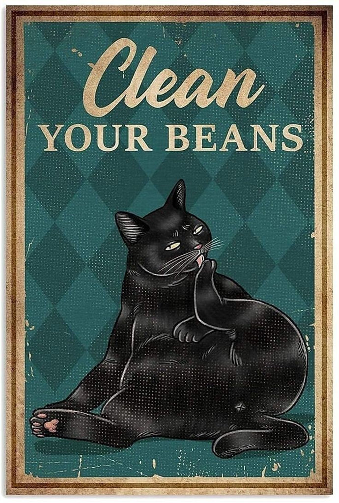 you work i watch and judge cat-poster , Black Cat Wall Art - Black Cat Print -Black Cat Artwork - Home Decor