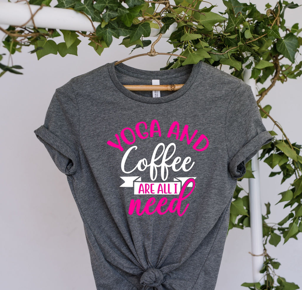 yoga and coffee  T shirt ,yoga t-shirt Unisex motivational Inspirational shirt, meditation shirt