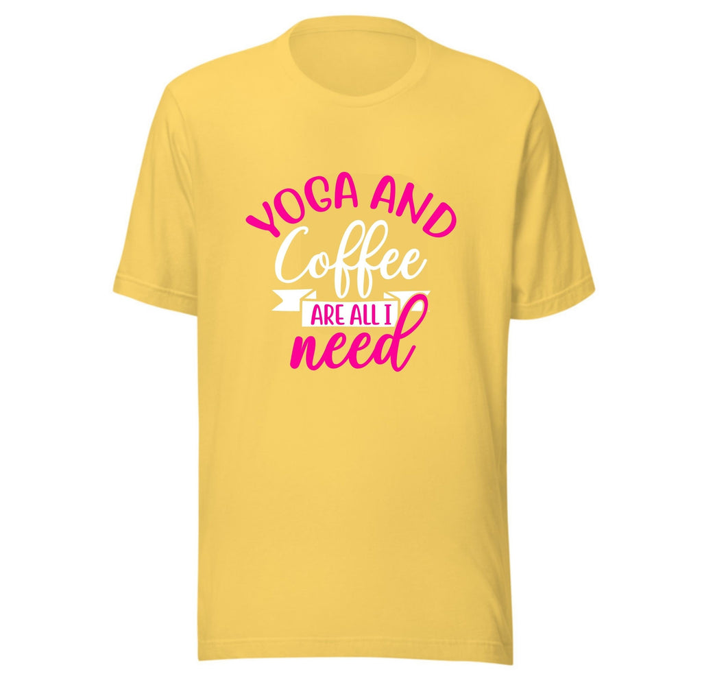 yoga and coffee  T shirt ,yoga t-shirt Unisex motivational Inspirational shirt, meditation shirt