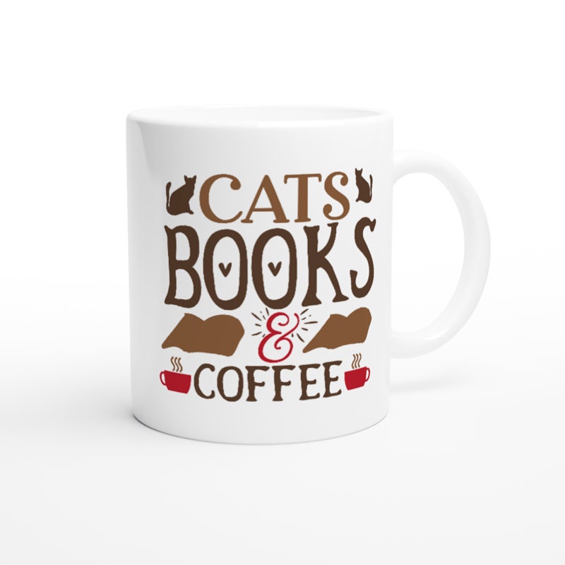 cats are my favorite people mug, cats and books , cat lover mug gifts, coffee mug for cat lovers , cat lover Gifts ,gift for pet owner