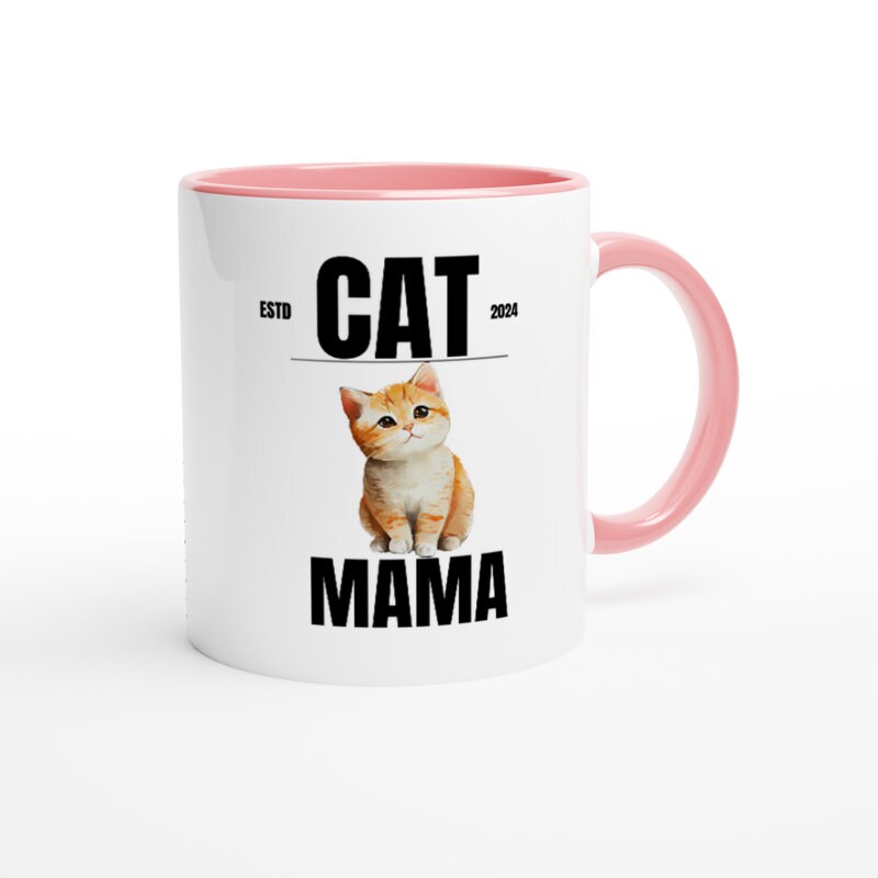 cat mama mug , Funny cat Coffee Mug, cat lover gifts ,Fur mama coffee mug, Cat mom mug, Feline animal, Mother's day gift, Paw prints design