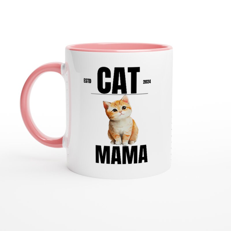 cat mama mug , Funny cat Coffee Mug, cat lover gifts ,Fur mama coffee mug, Cat mom mug, Feline animal, Mother's day gift, Paw prints design