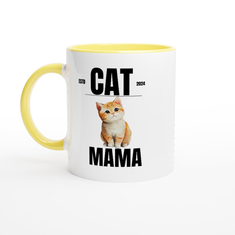 cat mama mug , Funny cat Coffee Mug, cat lover gifts ,Fur mama coffee mug, Cat mom mug, Feline animal, Mother's day gift, Paw prints design