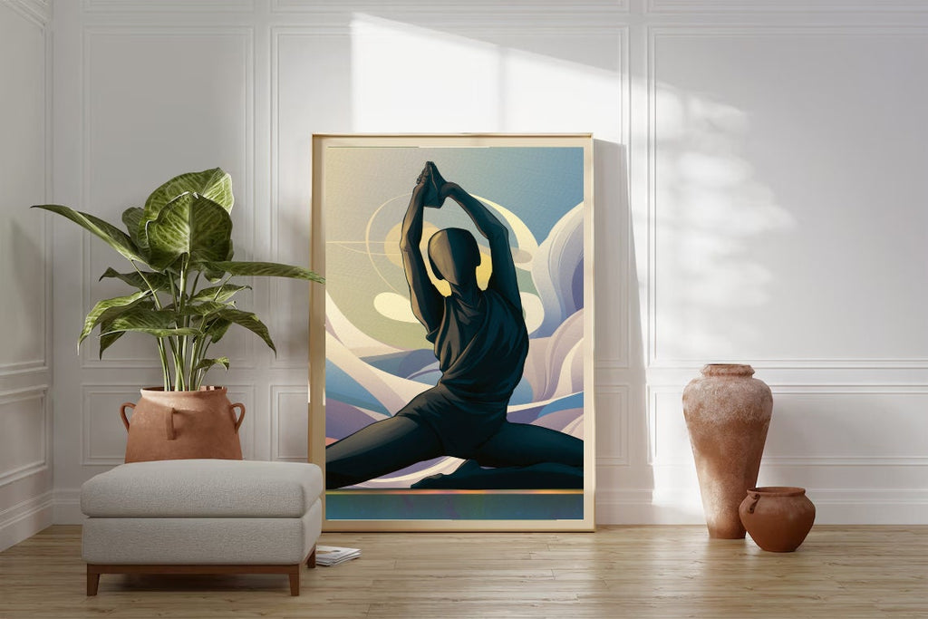 yoga pose  Print, Yoga Wall Art, gift for yoga lovers Yoga Gift,yoga wall art