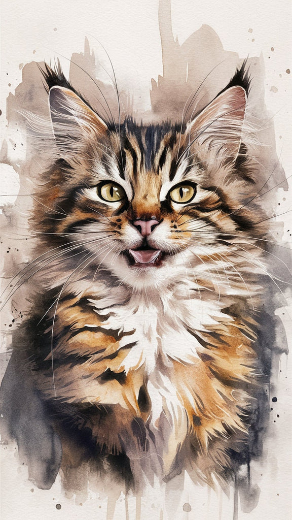 tabby watercolour  cat  poster ,tabby Cat Wall Art - tabby Cat Print -watercolour  Cat Artwork - Home Decor,gift for cat lovers