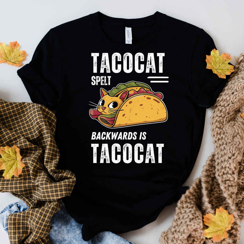 tacocat spelt backwards is  tacoShirt, Black Cat Gifts, Cat Mom, Cat T Shirt, Cute Kitty, Pet Shirt, Cat Shirt For Women, Cat Shirt Women