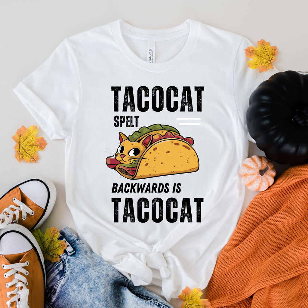 tacocat spelt backwards is  tacoShirt, Black Cat Gifts, Cat Mom, Cat T Shirt, Cute Kitty, Pet Shirt, Cat Shirt For Women, Cat Shirt Women