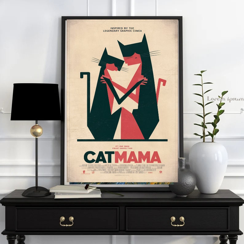 Black Cat Print ,Cat Posters ,Cat mama  Print ,cat Wall Decor , Cat Lover Cat Gift, Black Cat Portrait, Black Cat Art Print,