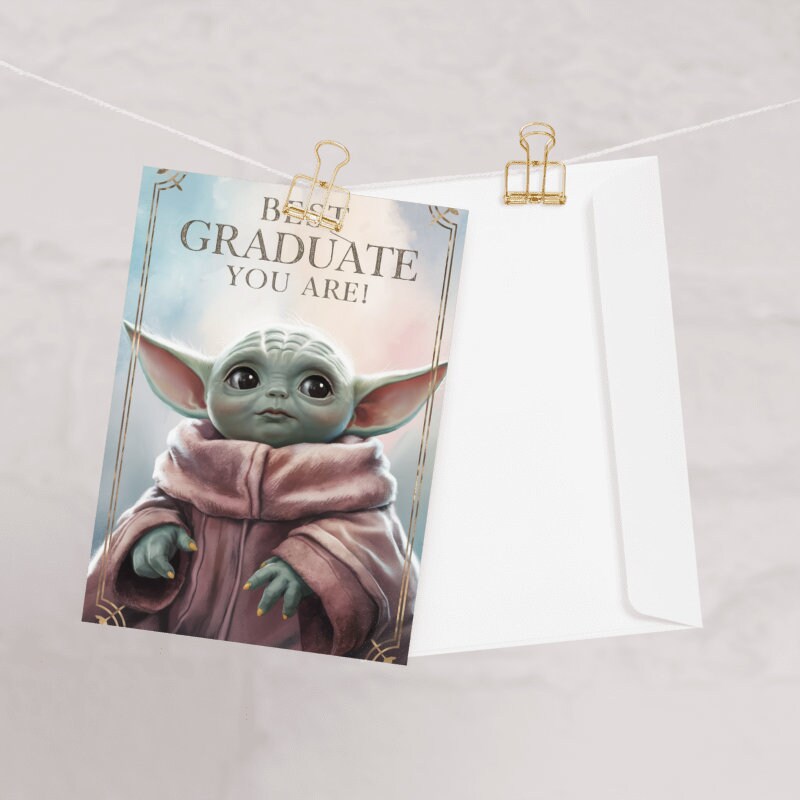 yoda Graduation Card  / Yoda Best Graduate / Funny Graduation / Graduation Gift / Graduation Card / Yoda / Grad Gift