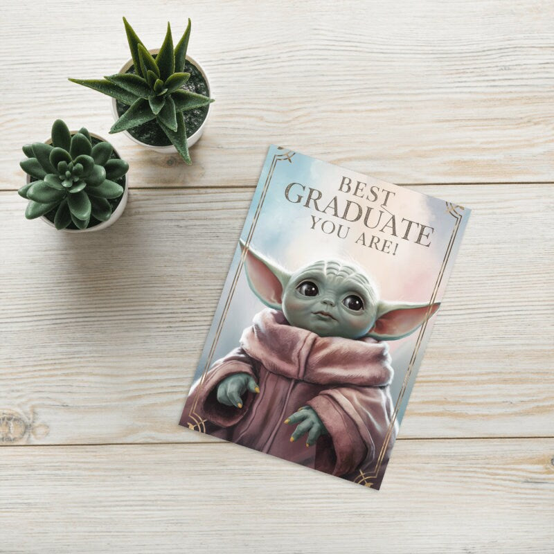 yoda Graduation Card  / Yoda Best Graduate / Funny Graduation / Graduation Gift / Graduation Card / Yoda / Grad Gift