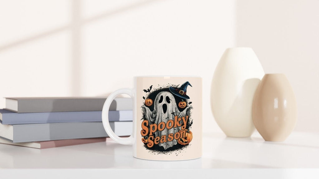 Spooky Season ghost Mug, spooky season halloween mug, Office Mug, ghost mug , Unique Gift for Co-workers Horror Work Mug