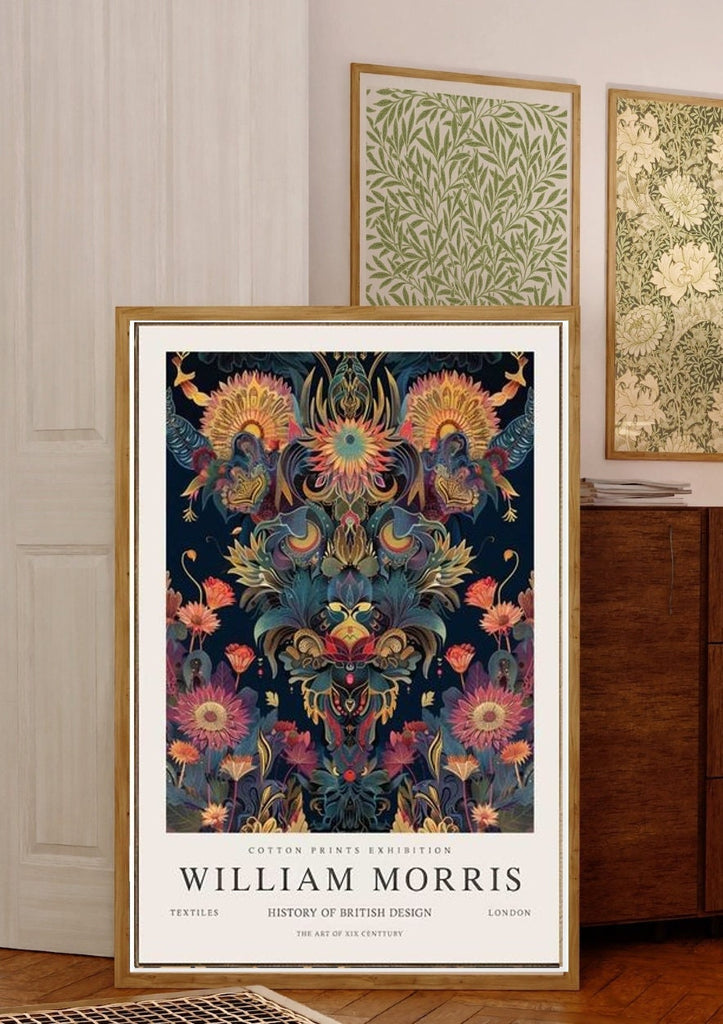 William Morris  Print, William Morris Exhibition Print, William Morris Poster, Vintage Wall Art, Textiles Art