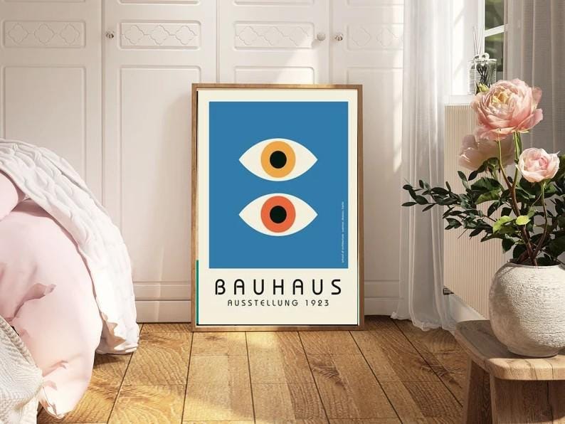 Bauhaus eye   Poster, 1923 Bauhaus Exhibition print, Art exhibition poster, Home decor accessories