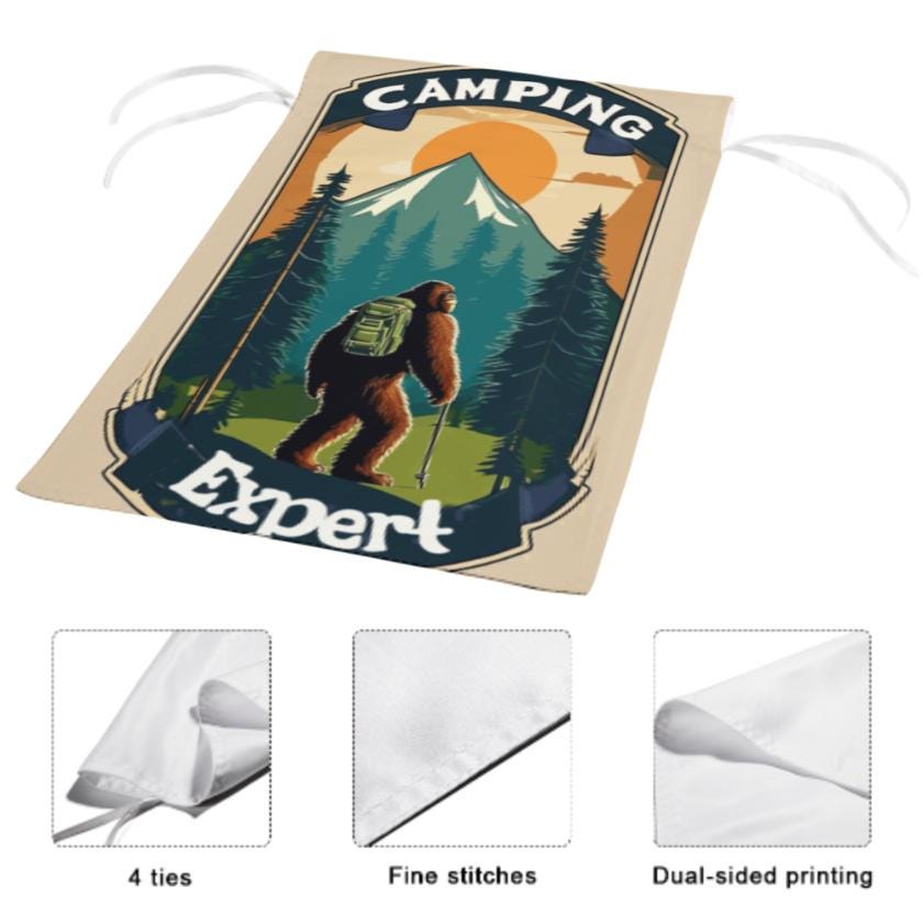 camping expert   Garden Flag - camping flag - 12'x18"  ,  Yard Flag Double Sided, Camping Flag, Camper Flag, Happy Campers Fl