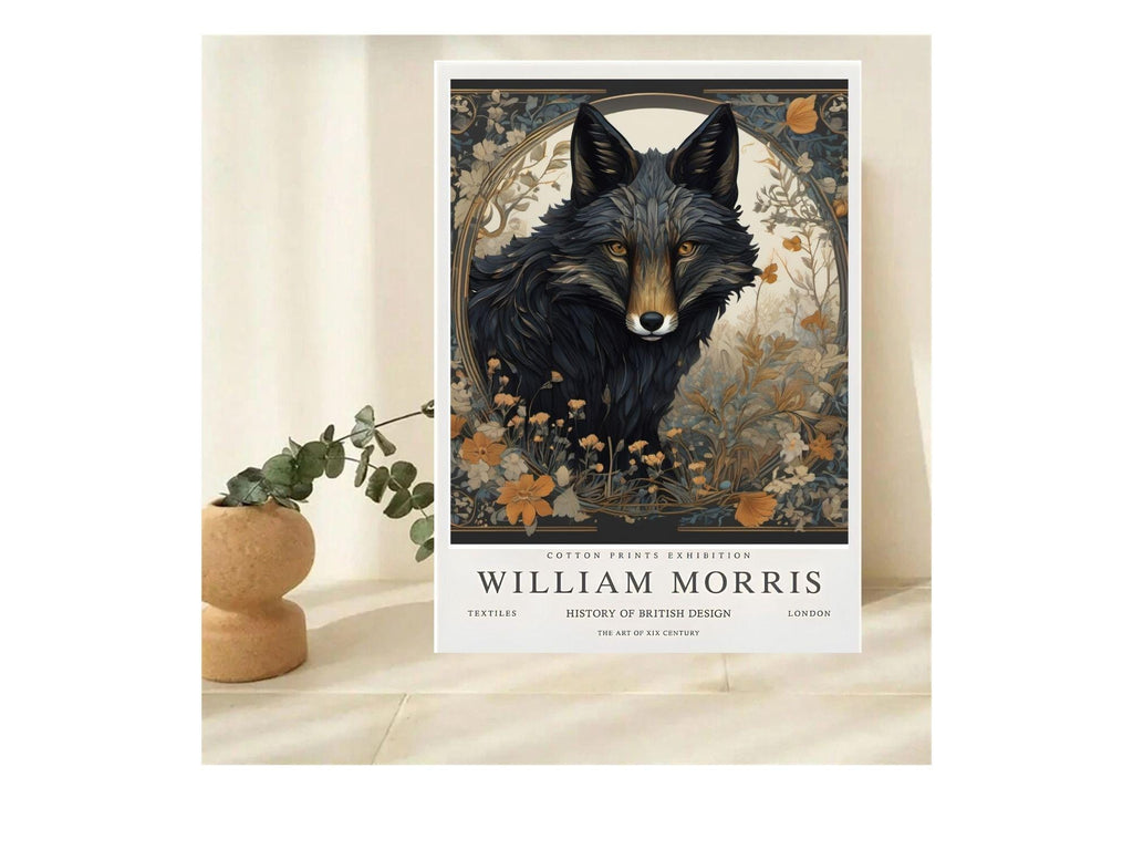 William Morris fox Print, William Morris Exhibition Print, William Morris Poster, Vintage Wall Art, Textiles Art,