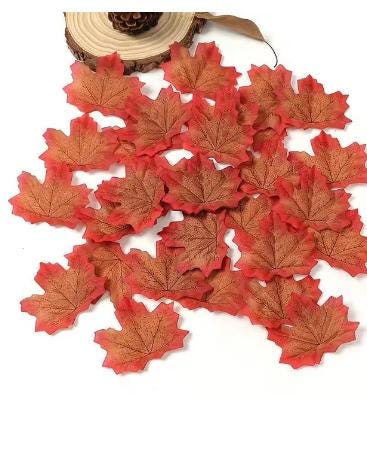 Autumn  fall Leaves,Artificial Autumn Maple Leaves - 50/100/200pcs  Colored Leaf Autumn, Autumn Parties,Art Scrapbooking,Thanksgiving Day