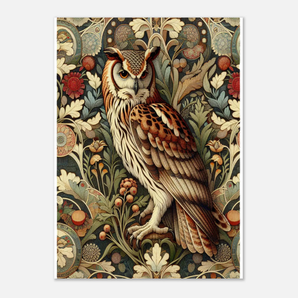 William Morris owl  Print, William Morris Exhibition Print, William Morris Poster, Vintage Wall Art, Textiles Art,