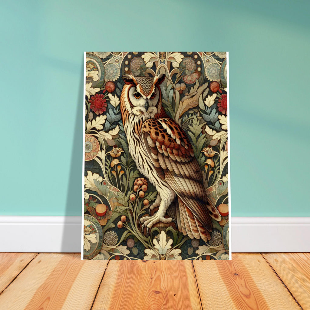 William Morris owl  Print, William Morris Exhibition Print, William Morris Poster, Vintage Wall Art, Textiles Art,