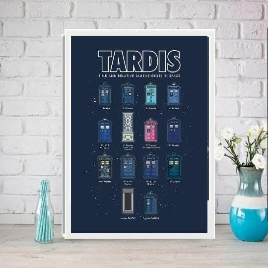 Van Gogh tardis starry night   print,van goth starry Poster | cafe terrace  Canvas |  ,  van goth  Wall Art