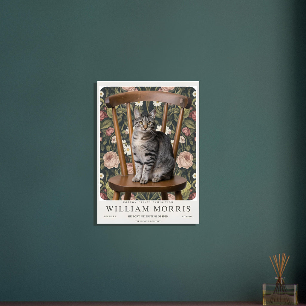 William Morris Exhibition Wall Art Print, cat Abstract Textiles Vintage art , Famous Artist Print, Vintage Wall Art,Textiles Art,