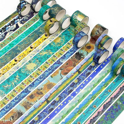 van gogh starry night washi tape, 10 rolls  decorative masking tape for scrapbook , arts & craft starry night washi tape