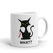 Murderous Black Cat with Knife, cat lover Gifts