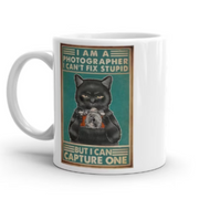 Black Cat , iam a photographer coffee mug