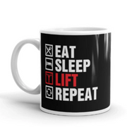 eat sleep lift repeat ,11oz coffee mug