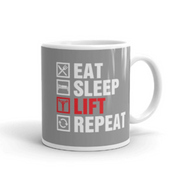 eat sleep lift repeat ,11oz coffee mug