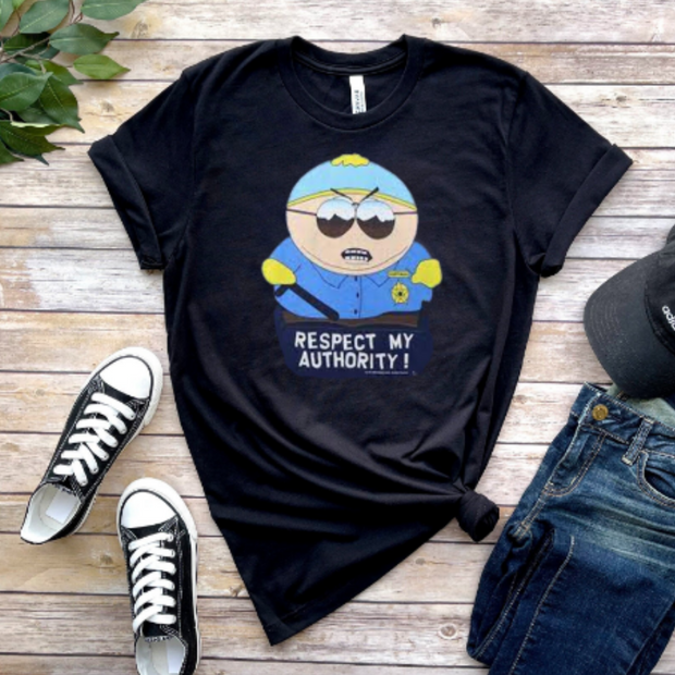 eric cartman t shirt ,respect my authoritah , southpark t shirt