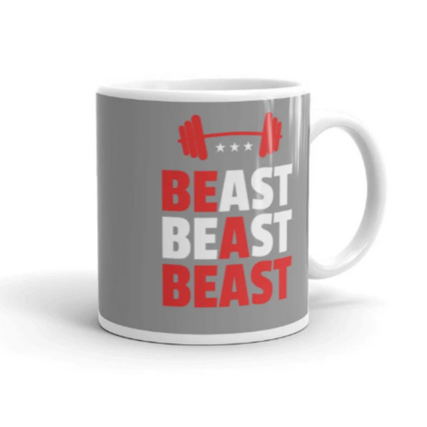 weight lifting beast mug