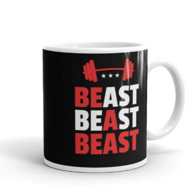 weight lifting beast mug