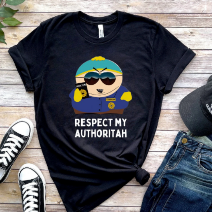 eric cartman -respect my authoritah , southpark  t shirt