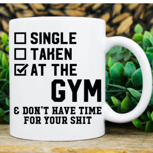 single taken at the gym,mug gift for gym lovers