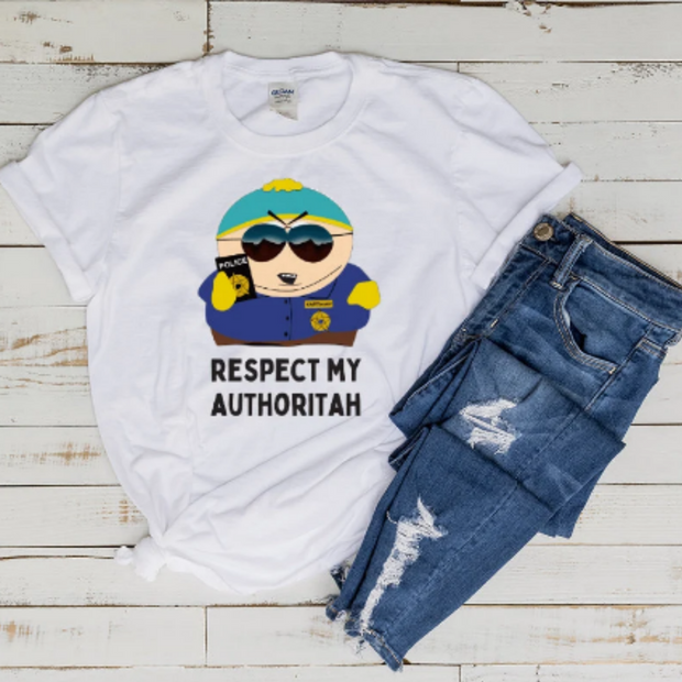 eric cartman -respect my authoritah , southpark  t shirt