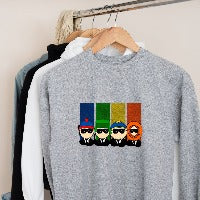 reserviour  southpark sweatshirt, 90s animated cartoon sweatshirt