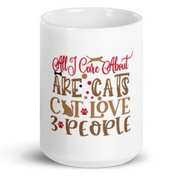 cats and three people mug ,cat lady mug