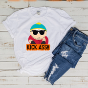 eric cartman - kick ass t shirt , animated cartoon,90s t shirt