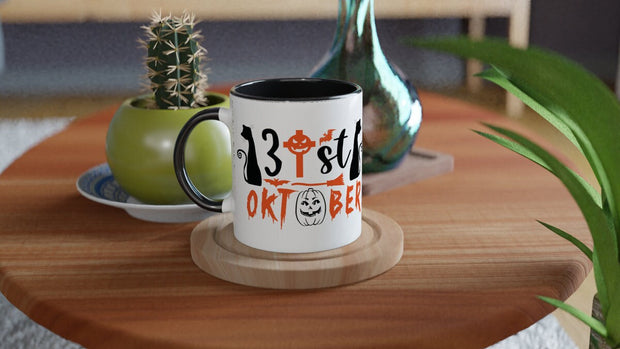 31 OCTOBER halloween  witch mug gift,handmade ceramic halloween gift-  31 october witch mug