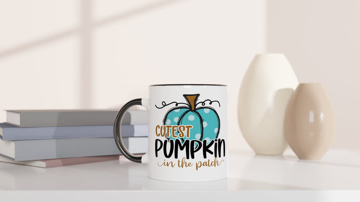 cutest pumpkin in the patch mug gift.handmade ceramic pumpkin